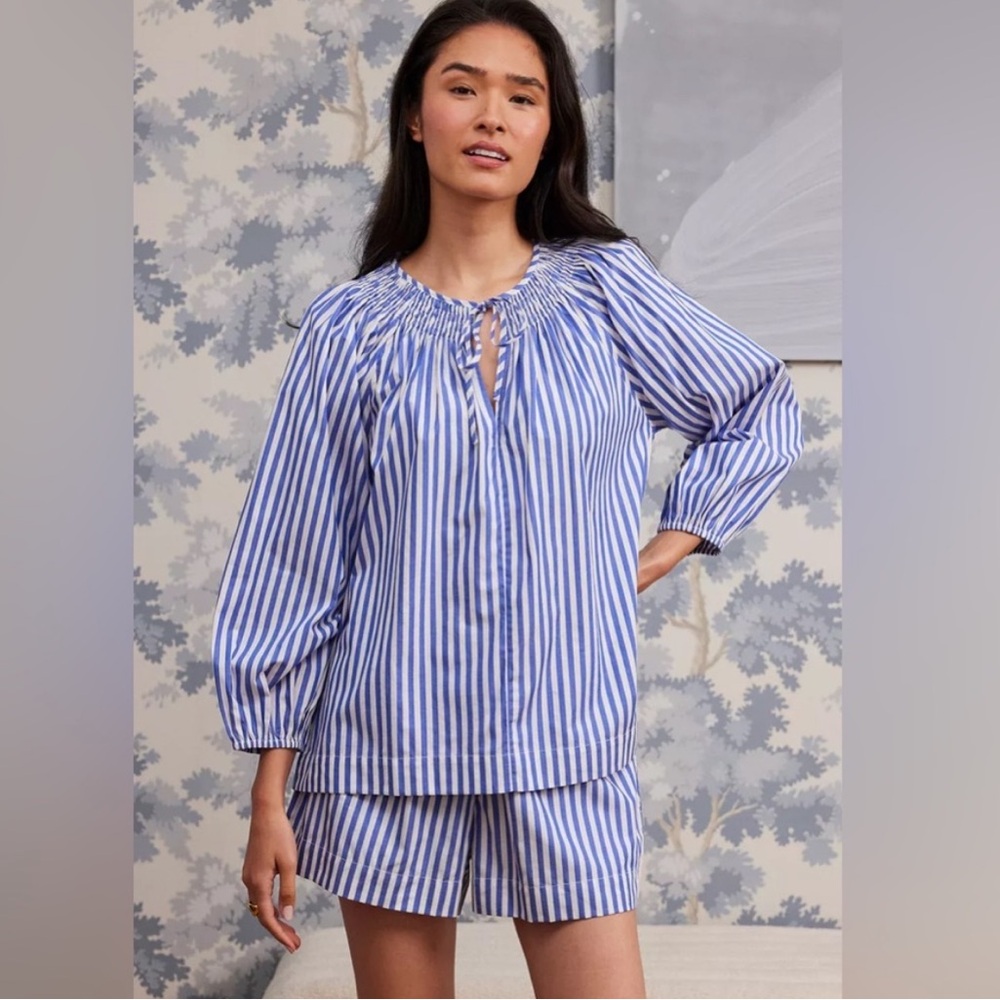 Blue Striped Women's Sleepwear Set